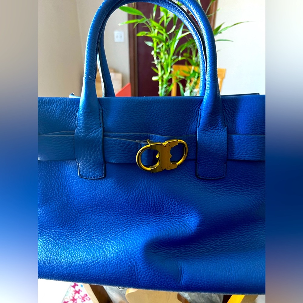 Tory Burch Gemini Link Pebbled Leather Tote